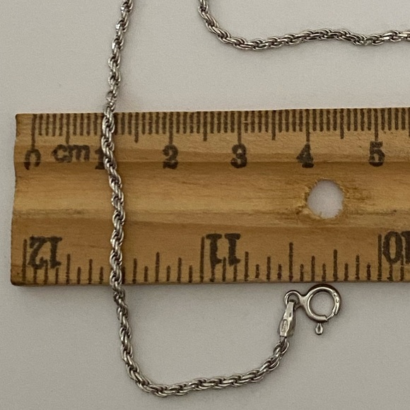 Unisex 2mm rope chain 925 silver necklace 19.5 inches - Picture 2 of 6